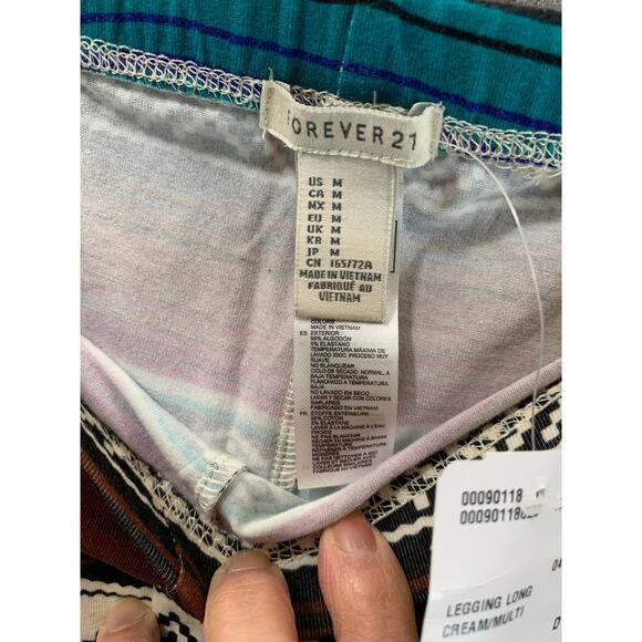 FOREVER 21 Leggings Women's Size Medium Multicolor - Picture 3 of 5